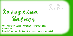 krisztina wolner business card